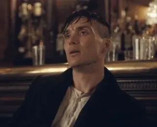 ▪️ Thomas Shelby Peaky Blinders Thomas Shelby, Peaky Blinders, Cillian Murphy, drama, televisão, retrato whatsapp sticker