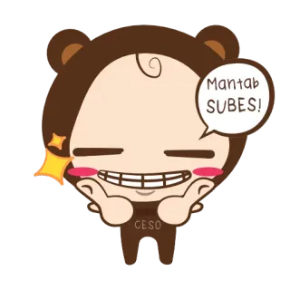 👍 MANTAB SUBES! kreskówka, postać, słodkie, naklejka telegram sticker