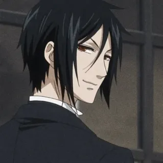 ⛓ Sebastian Michaelis Black Butler 动漫, 漫画, 塞巴斯蒂安·米卡艾利斯, 黑执事, 恶魔, 管家 telegram sticker