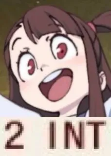 🤓 2 INT Anime, Meme, Divertente, Personaggio, Testo telegram sticker