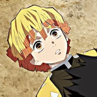 👺 Zenitsu Agatsuma Demon Slayer 애니메이션, 귀멸의 칼날, 젠이츠, 캐릭터, 만화 telegram sticker
