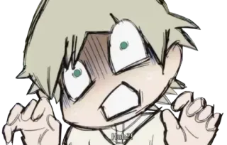 😨 Huh?! scioccato, anime, manga, cartone animato, sorpreso, confuso telegram sticker