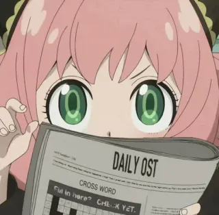🎟 Anya Spy x Family DAILY OST CROSS WORD
Fill in here? CHECK YET. アニメ, キャラクター, ニュース, 新聞, クロスワード, アーニャ・フォージャー, SPY×FAMILY telegram sticker