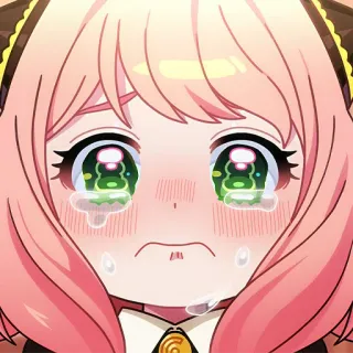 🥺 Anya Forger Spy x Family Anya, Spy x Family, animé, pleurs, triste, Forger telegram sticker