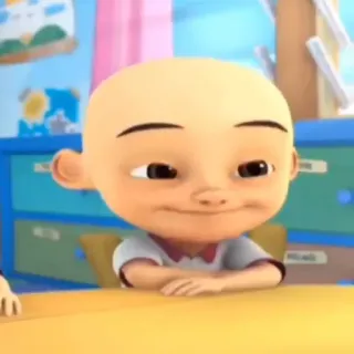 👩‍🦲 Ipin Upin & Ipin Cartoon, Kind, Junge, Ipin, Upin & Ipin telegram sticker