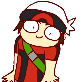 😍 Red Pokémon Pokémon, Czerwony, Trener, Gra wideo, Kreskówka, Fan art telegram sticker