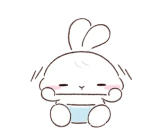 🐰 Hase, Kaninchen, süß, Aufkleber, Tier, Cartoon telegram sticker