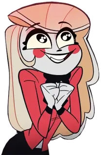 😁 Charlie Hazbin Hotel kartun, iblis, hotel, senang, Charlie telegram sticker