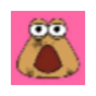 😱 Pou Pou, ゲームキャラクター, バーチャルペット, モバイルゲーム telegram sticker