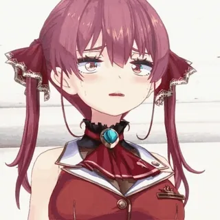 😰 anime, girl, sad, crying, virtual youtuber, vtuber telegram sticker