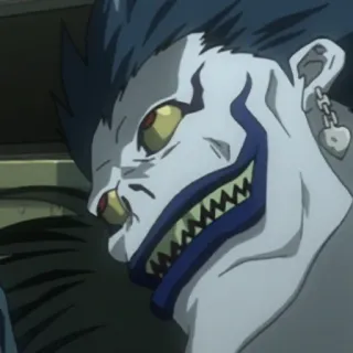 🥴 Ryuk Death Note Ryuk, Death Note, Anime, Manga, Shinigami telegram sticker