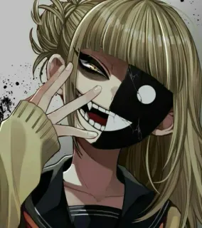 🧧 Himiko Toga My Hero Academia Anime, Villano, Toga, My Hero Academia, Mujer, Máscara telegram sticker