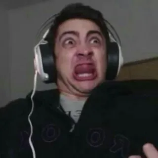 🤪 homem, fones de ouvido, rosto, expressão, engraçado telegram sticker
