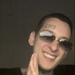 🥵 VBFE мужчина, солнцезащитные очки, татуировка, портрет telegram sticker