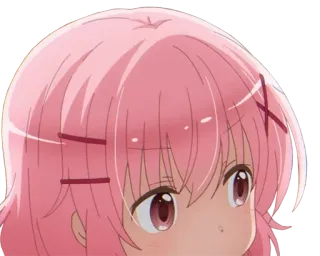 👀 anime, kreskówka, różowe włosy, słodkie, dziewczyna telegram sticker