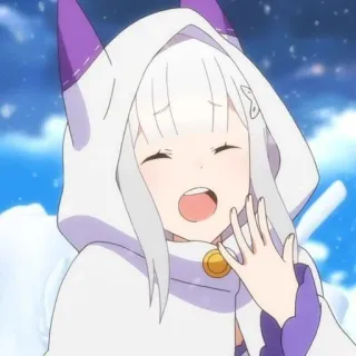 🦕 Emilia Re:Zero anime, girl, cute, Emilia, Re:Zero telegram sticker