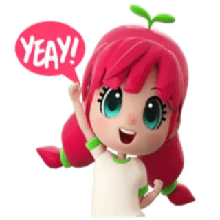 👍 YEAY! Desenho animado, Animação, Celebração, Feliz, Fofo, Animação telegram sticker