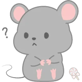 🐀 мышь, мультфильм, милый, животное, каваий, леденец telegram sticker