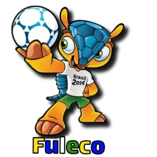 🇧🇷 Fuleco 2014 FIFA World Cup Brasil 2014 Fuleco Fuleco, armadillo, mascot, soccer, football, Brazil, World Cup telegram sticker