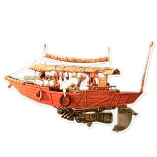 🍱 barca, battello fluviale, trasporto, barca di legno telegram sticker