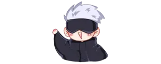 ✨ Satoru Gojo Jujutsu Kaisen Anime, Manga, Gojo, Jujutsu Kaisen, Mittelfinger, Beleidigung telegram sticker