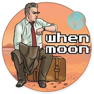 🌕 when moon lune, attente, mars, futur, colonisation, patience, voyage telegram sticker