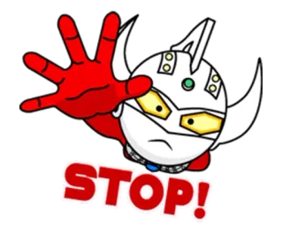 ✋ STOP! kartun, robot, berhenti, tangan, merah, putih telegram sticker