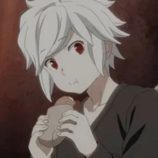 🗻 Bell Cranel Is It Wrong to Try to Pick Up Girls in a Dungeon? Anime, Manga, Ragazzo, Capelli bianchi, Occhi rossi, Mangiare telegram sticker