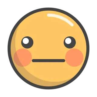 ☺️ Emoji, Visage, Neutre, Expression, Jaune telegram sticker