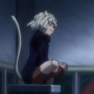 🧊 Neferpitou Hunter x Hunter anime, cat, neferpitou, hunter x hunter, chimera ant telegram sticker
