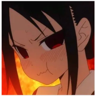🇵🇫 Kaguya Shinomiya Kaguya-sama: Love Is War 动漫, 辉夜大小姐想让我告白, 四宫辉夜, 恋爱战争, 表情, 生气, 卡通 telegram sticker