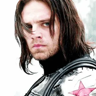😐 Bucky Barnes Captain America Баки Барнс, Зимний Солдат, Супергерой, Marvel, Комикс, Экшн, Солдат, Злодей telegram sticker