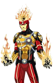 ☺️ Firestorm dc comics, superheld, feuer, flamme, comic whatsapp sticker