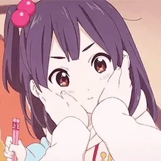 🥺 anime, girl, cartoon, cute, character, animation telegram sticker
