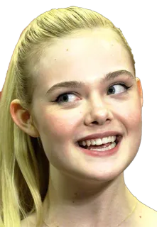 😄 Elle Fanning actrice, blonde, célébrité, portrait telegram sticker