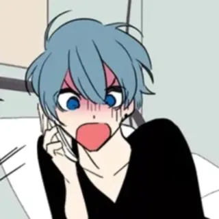 😧 动漫, 卡通, 震惊, 惊喜, 角色 whatsapp sticker