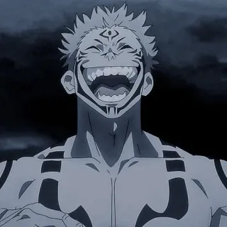 🌟 Ryomen Sukuna Jujutsu Kaisen Anime, Manga, Verfluchter Geist, Böse, Bösewicht telegram sticker