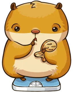 👀 仓鼠, 可爱, 动物, 宠物, 啮齿动物, 卡通 whatsapp sticker