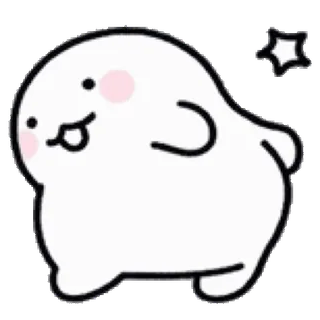 💬 милый, мультяшный, капля, каваий, причудливый, наклейка whatsapp sticker