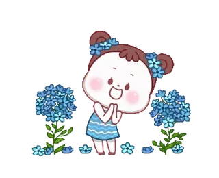 coco flowers🥰 @MochaStickers telegram stickers