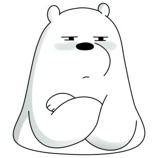😠 Ice Bear We Bare Bears oso, dibujos animados, oso polar, We Bare Bears, animal telegram sticker