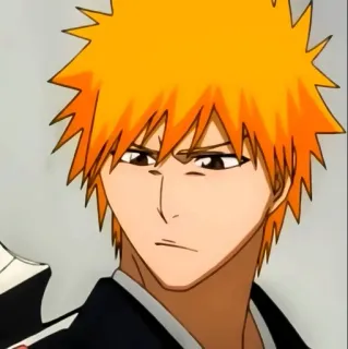 😑 Ichigo Kurosaki Bleach anime, manga, Ichigo, Bleach, orange hair, character telegram sticker