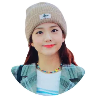 ☺️ vrouw, muts, jas, portret, Koreaans, glimlach telegram sticker