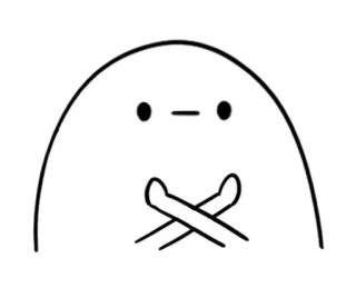 🥚 silêncio, quieto, psiu, desenho animado, mudo, boneco palito, personagem telegram sticker