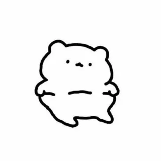 🌱 Cartone animato, Carino, Orso, Animale, Scarabocchio telegram sticker