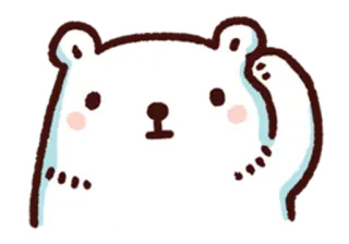 😐 urso, animal, fofo, adesivo, ilustração, desenho animado whatsapp sticker