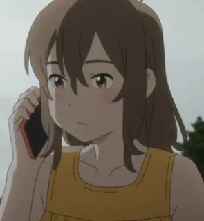 🎭 Anime, Garota, Telefone, Personagem, Desenho animado, Ilustração telegram sticker