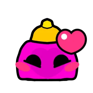 😍 pink, blob, heart, cute, cartoon, emoji telegram sticker