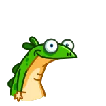 😘 Cartone animato, Lucertola, Verde whatsapp sticker