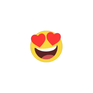 😍 emoji, love, heart, happy, smile telegram sticker
